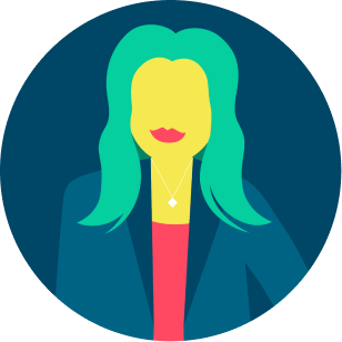 illustration of worker in larger grid of items