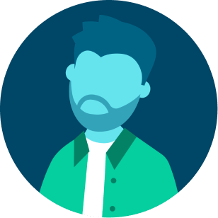 illustration of worker in larger grid of items